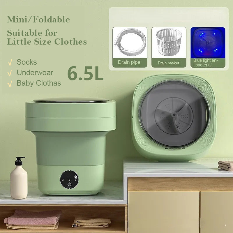 Mini Foldable Washing Machine Portable 3 Models With Spinning Dry Gadgets