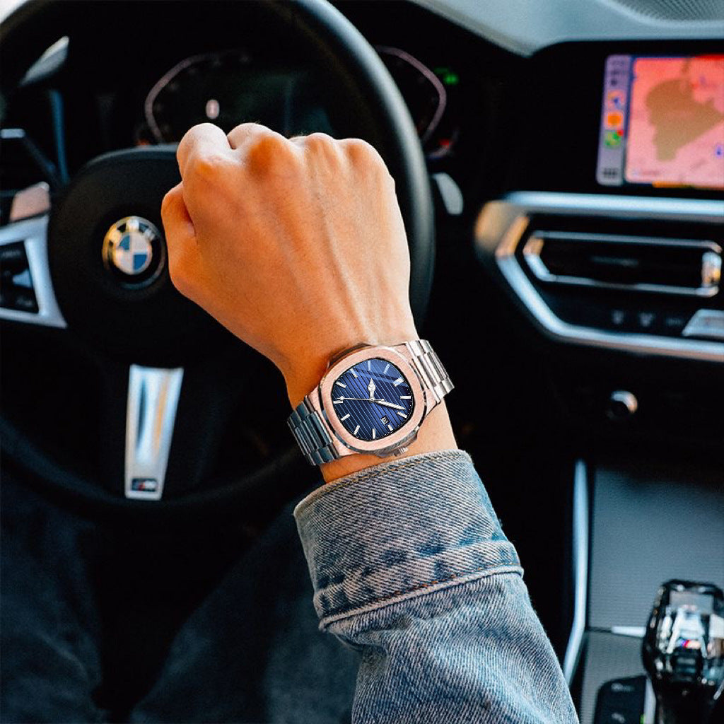2025 High-end Fashion Business Ultra-thin Swiss Counter Steel Belt Waterproof Luminous Watch Men's Live Foreign Trade Explosions