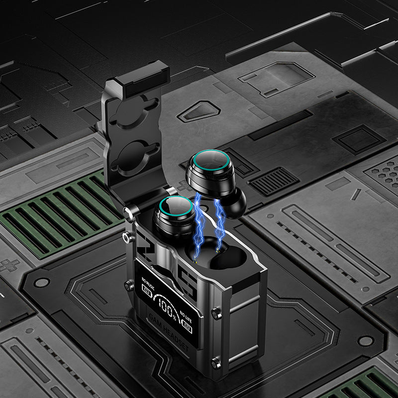New Product M25tws Wireless Bluetooth Headset Cross-border Private Model Sci-fi Metal Space Capsule Binaural Game Without Delay