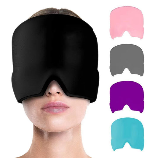 Migraine Relief Hat Ice Compress Headgear, Hot And Cold Compress Ice Pack, Gel Eye Mask, Migraine Therapy Hat